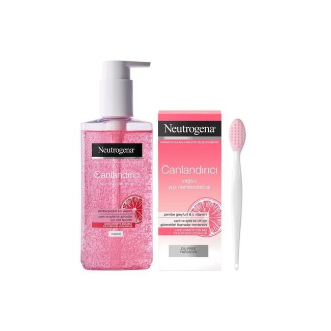 Neutrogena Canlandırıcı Temizleme Jeli 200 ml Nemlendirici 50 ml Fırça