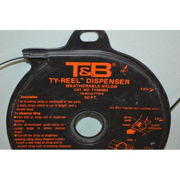 T & B, Cat No. TY580MX 50 Ft TY-Reel Dispenser