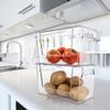 4 Pack Large Stackable Storage Bins Plastic Container Organizer Pantry Storage