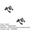 2 Pack Durable Black Range Bulb End Casement Fasteners 95x55mm for Secure Closing - Window Handle
