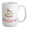 Shopagift Cheesecake Day Mug Slice Savour Repeat White 15oz Large Ceramic Cup