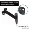 Heavy Duty Handrail Bracket Oil Rubbed Bronze Black, 3 Pack | HOWTOOL