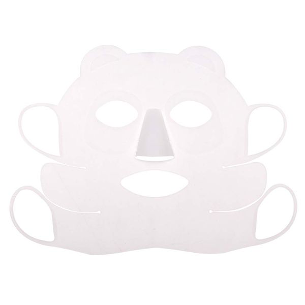 Wiederverwendbare Panda-Ohrbügel-Silikon-Gesichtsmaske, Beauty Face Moisturizing Mask Cover Verhindern die Verdunstung des Serums Beauty Tool für Sheet Mask Cover