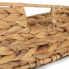Red Hamper Medium Water Hyacinth Shallow Rectangular Storage Basket, Wicker, Brown