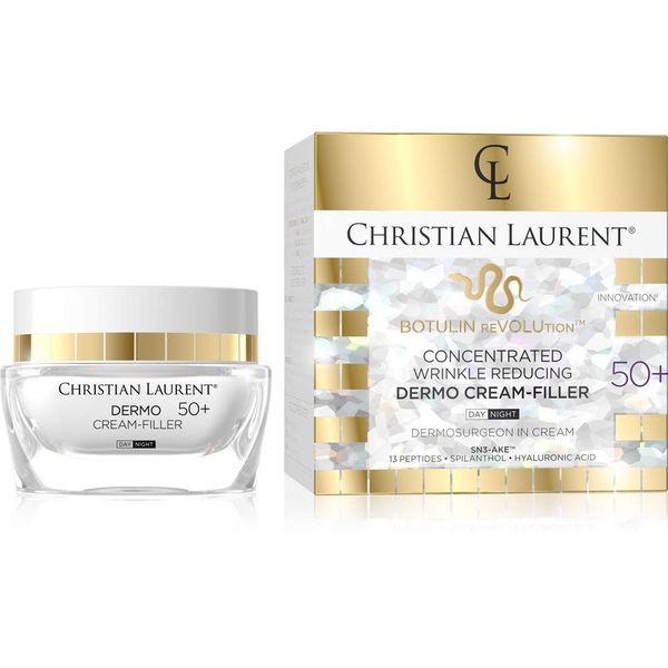Christian Laurent Botulin Revolution Anti-Wrinkle Day and Night Cream Filler for 50+, Advanced Peptide Formula, Deep Hydration & Skin Protection