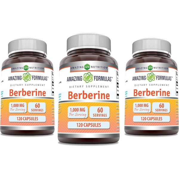 Amazing Formulas Berberine 1000Mg per Serving Capsules Supplement | Non GMO |...