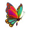 CafePress Rainbow Butterfly Rectangle Sticker Square Bumper Sticker Car Decal