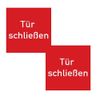 Sticker for button fire door "close door"