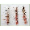 Dry Trout Flies, 18 Pack,Spinners, Houghton Ruby, Lunns Particular. Choice (12)