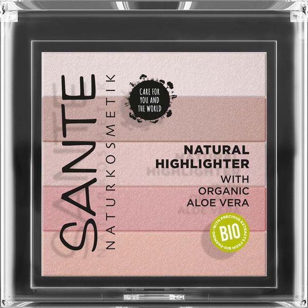 Sante Naturkosmetik Natürlicher Highlighter, Bronzer, Vegan, 02 Rose, 7 g