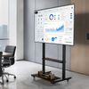 Universal 40-86 Inch Height Adjustable Rolling TV Stand with Wheels, 2 Shelves