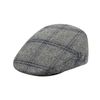 City Sport - Wool Flat Cap - Grey Windowpane Overcheck 3403 (61)