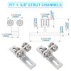 2Pcs 4 Wheel Electric Hoist Installation Roller Trolley Assembly for 1-5/8"