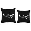 Megalodon Shark Skeleton Lover Funny Meg Paleontologist Throw Pillow