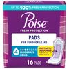 Poise Incontinence & Postpartum Pads for Bladder Leaks, 4 Drop Moderate Absorbency, Long Length, 16 Count, Packaging May Vary