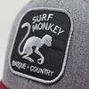 Surf Monkey® Trucker Cap for Men/Women - One Size - Adjustable Baseball Cap - 6 Panel Design (Garnet/Beige)