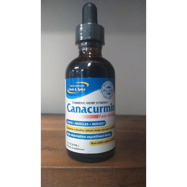 Canacurmin Oil North American Herb and Spice 2 fl oz Joints Muscles Nerves