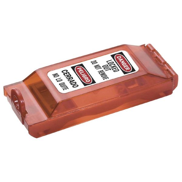 Master Lock 496B Lockout Tagout Universal Wall Switch Cover, Red 0.312 in. Shackle Diameter