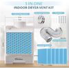 3-in-1 Indoor Dryer Vent Kit for Electric Drying Machine Vent Box Screen Filter