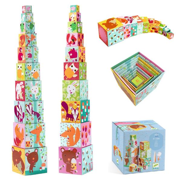 Djeco Forest Blocks - 10 Stacking Blocks