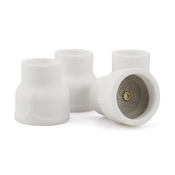 TIANLYLIN #12 Ceramic Cup White TIG Welding Cup with 3/32 Diffuser 4 Pack