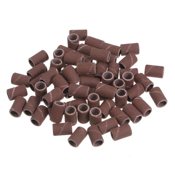 sourcing map 50pcs Sanding Drums 1/4 Inch Mini Sanding Sleeves 320 Grit Sanding Bands for Drum Sander Rotary Tools