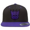 Transformers Officially Licensed Decepticon 3D Patch Premium Snapback Cap (Black-Purple), One Size