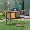Rabbit Hutch Elevated with Tray, Openable Roof, Indoor/Outdoor
