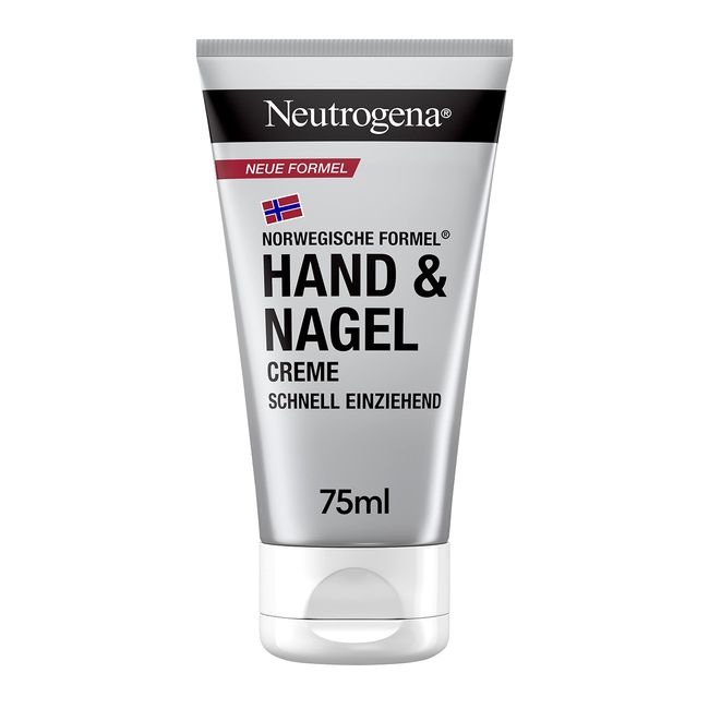 Neutrogena Hand & Nagel Creme (75 ml), feuchtigkeitsspendende Handcreme mit 4-in-1 Pflege für schöne Hände & Nägel, schnell einziehende Hautpflege mit Panthenol & Glycerin