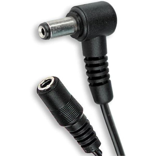 rhinocables CCTV Camera Cable Extension 2.1mm Right Angle 90 degree Socket to DC Power Plug Lead (3m)