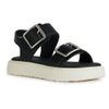 Geox J KODETTE Gir Sandal, Black, 32 EU