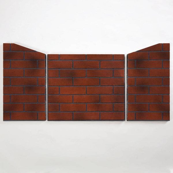 Bluegrass Living Fireplace Screen 9"x22.50" Ceramic FiberBrick Panel Outdoor 3Pc