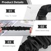 DKGKOO 3 Pack Scrunchie Elastic Strap Compatible with Fitbit Inspire 3/2/HR/Ace 3, Black, Large Size