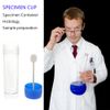 Plastic Specimen Cup Specimen Bottles 30ml Stool Containers Sample Cups with Spoon Lid (without Label Laboratory, 15 PCS), Red