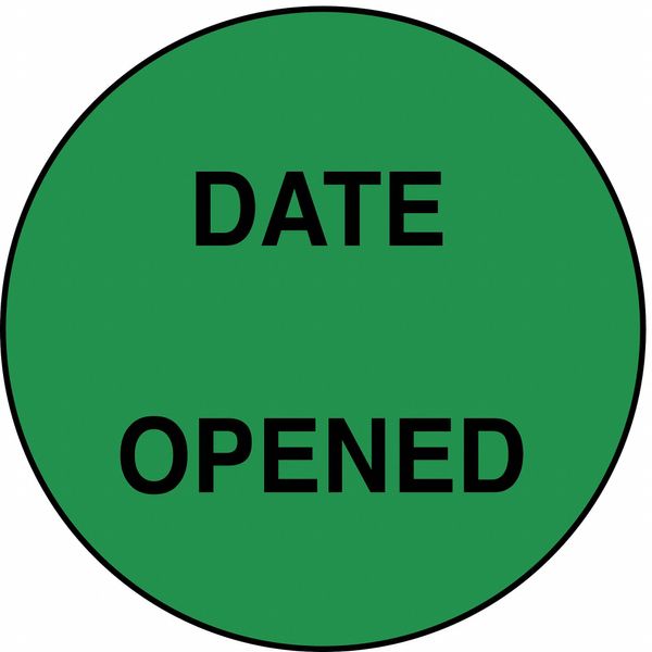 Label, Green, 3/4 in. H, PK1000