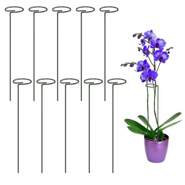 Kailund Gardening Stanch, Plant Support, Flower Support, Diameter 2.5 inches (6.4 cm), Height 15.7 inches (40 cm), Set of 10, Gardening Stanch, Vine Plant Support, Plant Support, Household Gardening, For Agriculture, Easy Installation