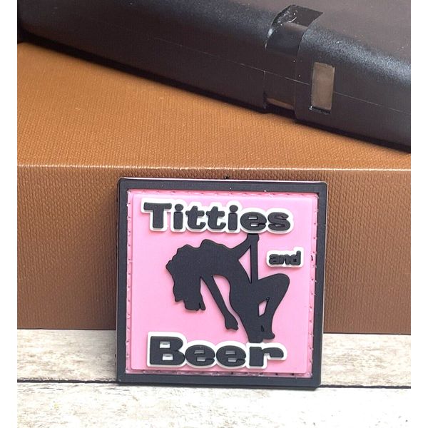 Titties and Beer PVC Patch - Tactical Morale Patch - Funny Titties Patch