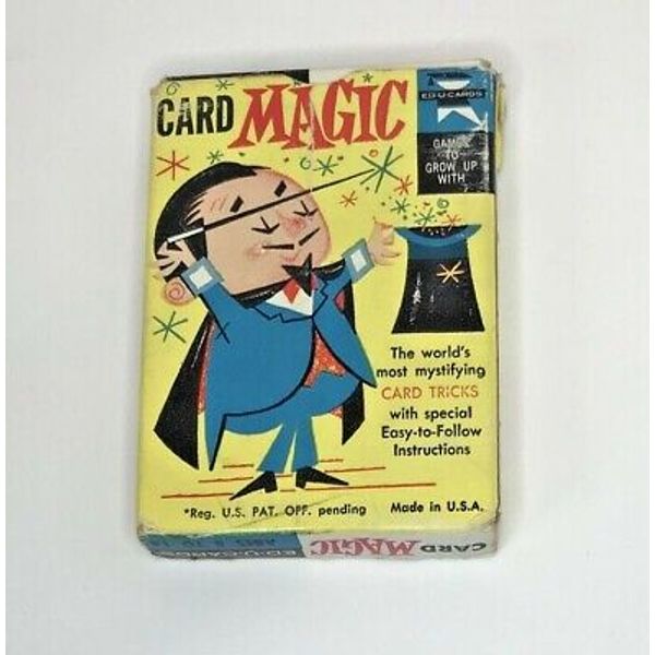 Vintage Magic Trick Cards Ed-U-Cards 1959 Pack of 36 Cards Instructions Games