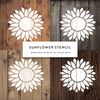 Sunflower Stencil - Nature Flower Stencils for Painting