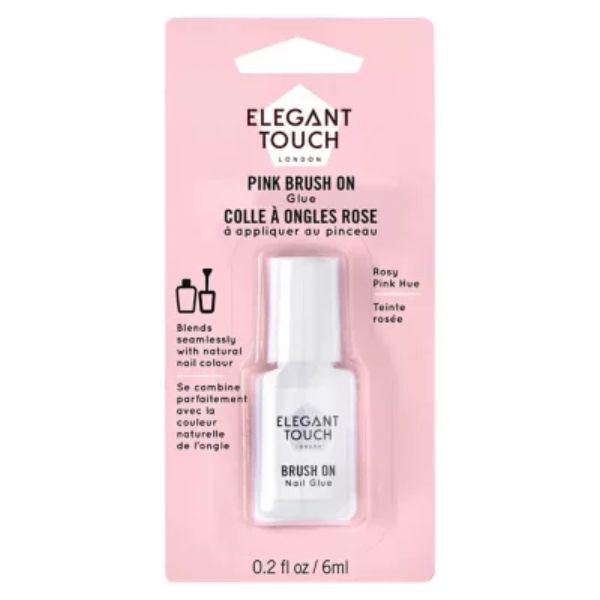 Elegant Touch  Brush On Nail Glue Pink