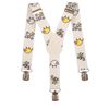 Olata Children’s Elasticated Sheep Design Y-Shape Braces/Suspenders (1-5 Years) - 2.5cm. White