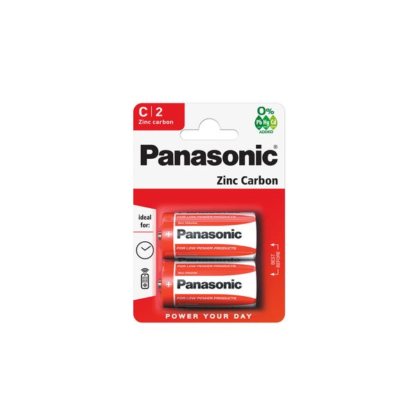 Panasonic C Size Battery Zinc Carbon - 2 pack
