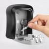 LUMBER JACK Wall Mounted Key Storage Box, 4-Digit Combination Lock, Key Safe with Backup Key Access, Black and Silver