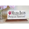 Indiana University Nameplate for IU Alumni or Graduation Gift - Solid Marble Des
