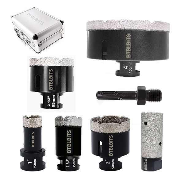 7pcs Diamond Core Drill Bits Set Ceramic Marble Tile Hole Saw Kit Cutter Tool