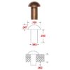1/16" Diameter X 1/4" Length Copper Solid Rivet, Round Head, Plain Finish (Pack of 250 Pieces)