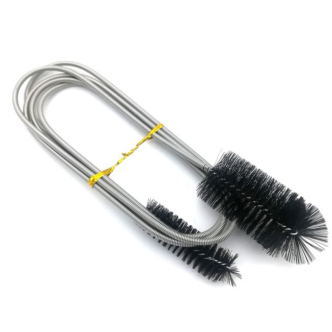 (SOWAKA) Stainless Steel Pipe Cleaner Flexible Brush Flexible Cleaning Plumbing (Black)