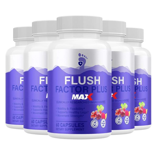 Flush Factor Plus MAX Supplement for Mobility & Gut Support (300 Capsules)