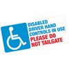 Disabled Driver Please Do Not Tailgate Vinyl Sticker Blue Badge Car Motobility