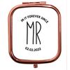 Flox Creative Rose Gold Square Compact Mirror Mr In It Forever Since Personalised Date